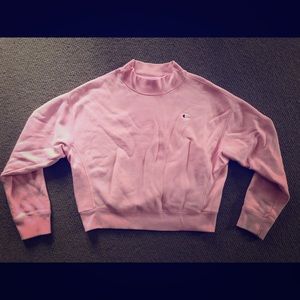 Pink Champion Cropped Sweatshirt